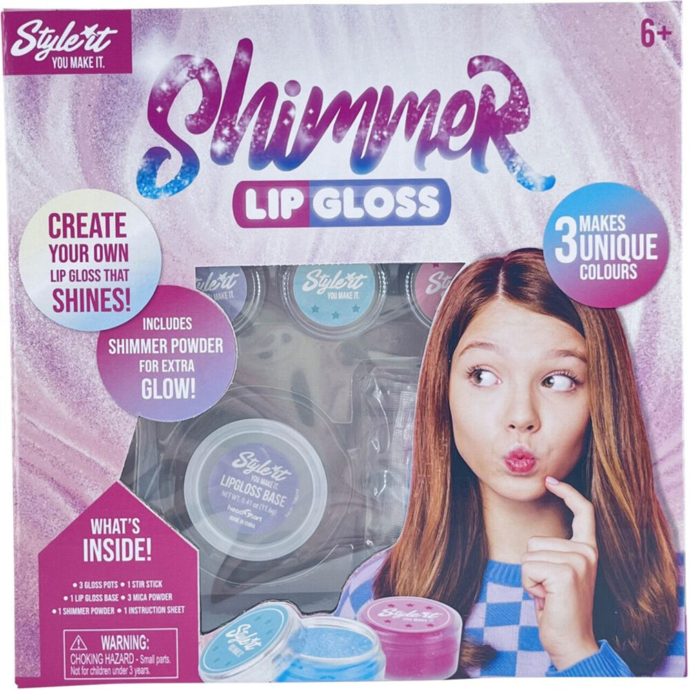 Style It! Shimmer Lipgloss DIY Craft Activity Set Kit Kids/Children 6y+