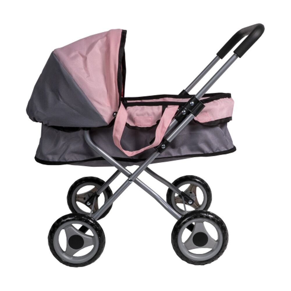 Little Bubba 3y+ Pink 46cm Foldable Doll Pram w/ Canopy