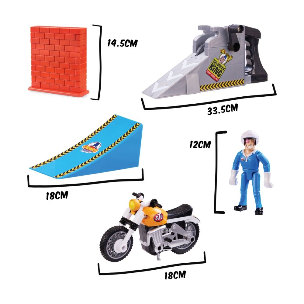 Stuntman Stu 5y+ Nitro Boost Stunt Bike Action Figure Kids Toy w/ Ramp — image 3