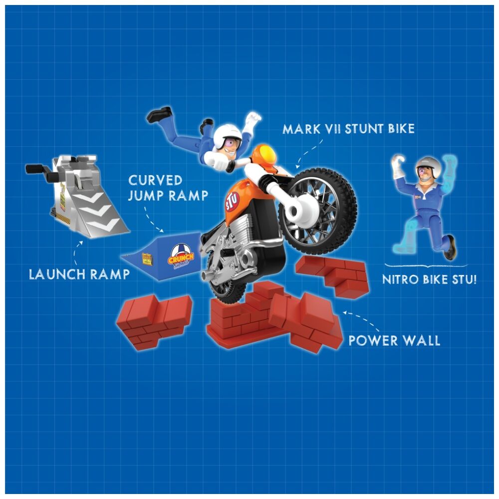 Stuntman Stu 5y+ Nitro Boost Stunt Bike Action Figure Kids Toy w/ Ramp — image 4