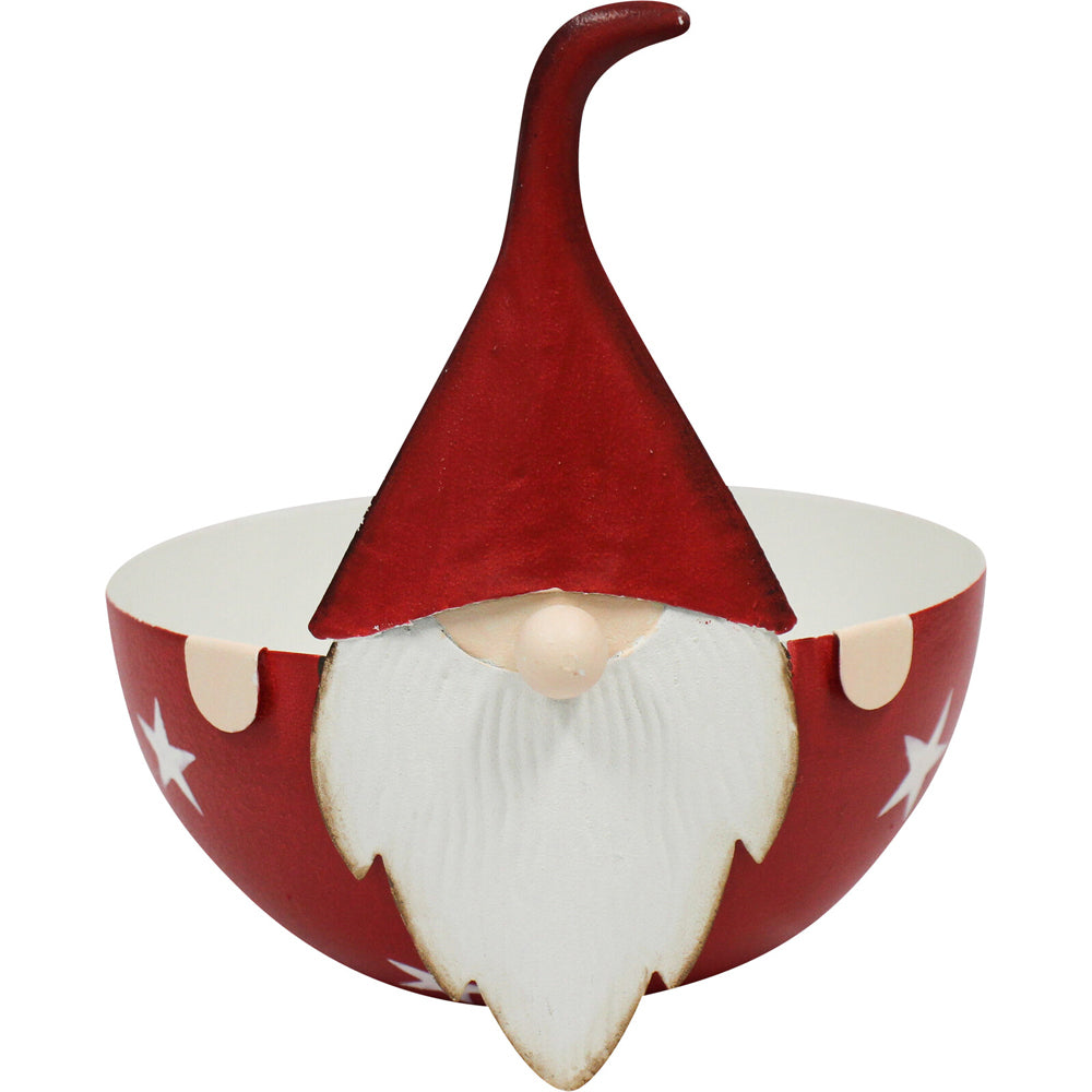 LVD Metal Gnome Bowl Home/Living Room Christmas Display Decor 16x15cm Red (2 Pack) — image 2