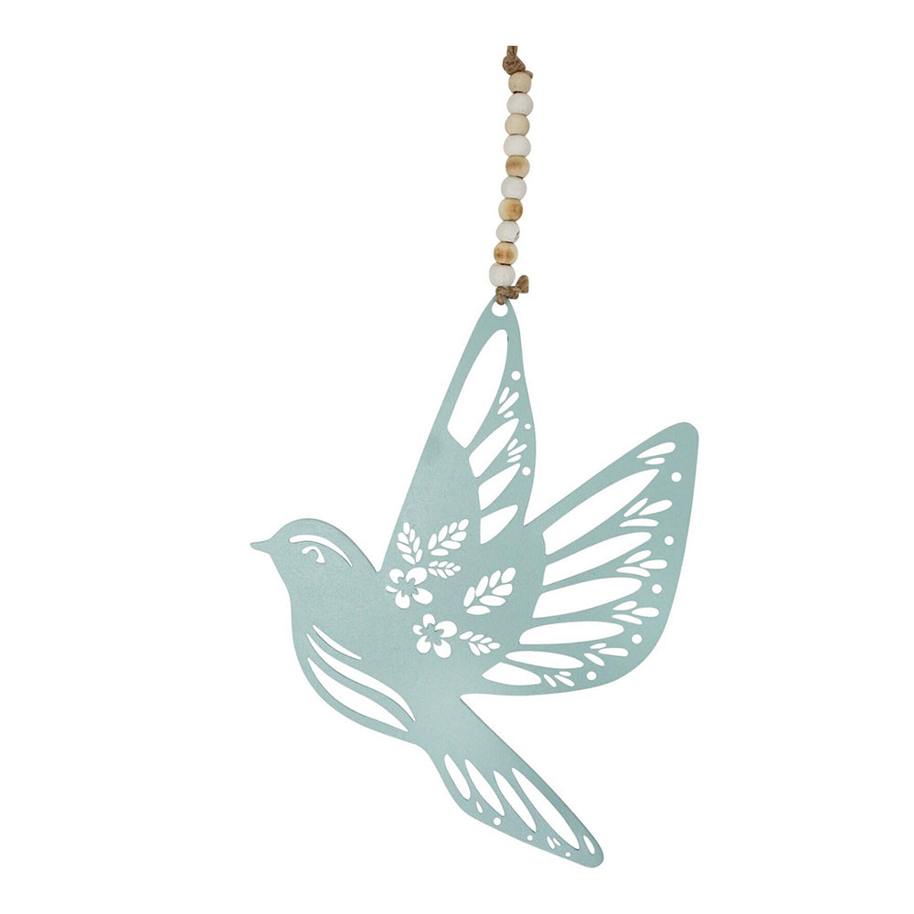 LVD Metal/Beads 16cm Bird In Flight Hanging Home/Garden Decorative Ornament Blue (2 Pack) — image 2