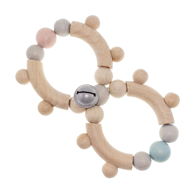 Hess Spielzeug 17cm Rattle Motor Eight w/Balls Baby/Infant 0m+ Natural Pink/Blue