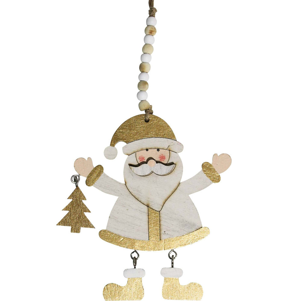 LVD Metal Santa Happy Hanger Home/Office Christmas Display Decor 13x11cm (12 Pack) — image 2