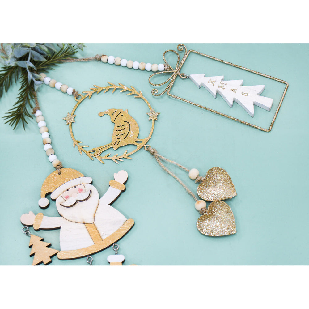 LVD Metal Santa Happy Hanger Home/Office Christmas Display Decor 13x11cm — image 2