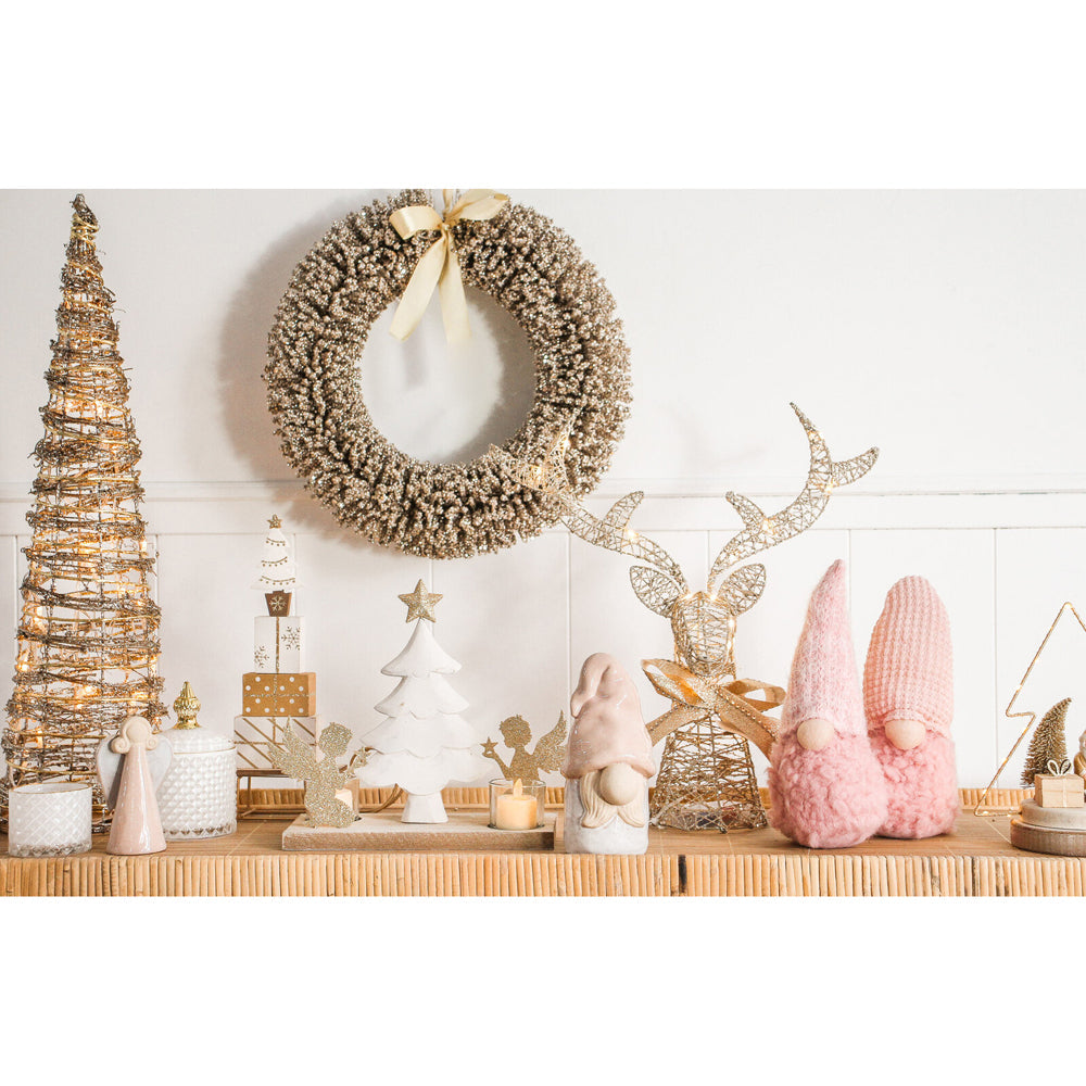 LVD Metal Sleigh Xmas Present Stack Large Home/Office/Tabletop Decor 30x19cm — image 2