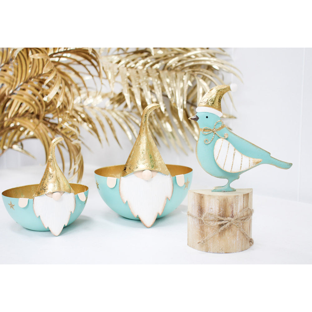 LVD Metal/MDF Bird Home/Living Room/Tabletop Ornament Decor 18x13cm Aqua — image 3