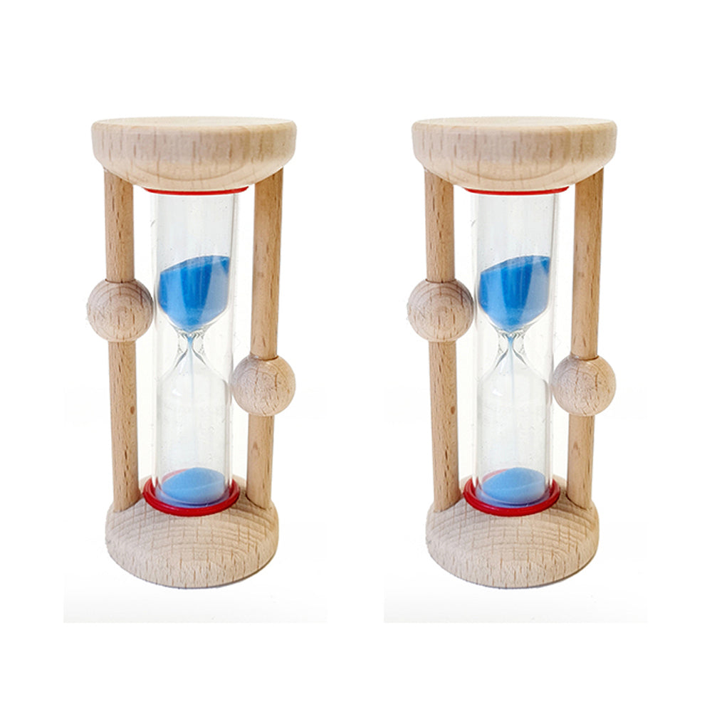Hess Spielzeug Wooden Hour Glass Educational Fun Toy Kids/Children 3+ Natural (2 Pack)