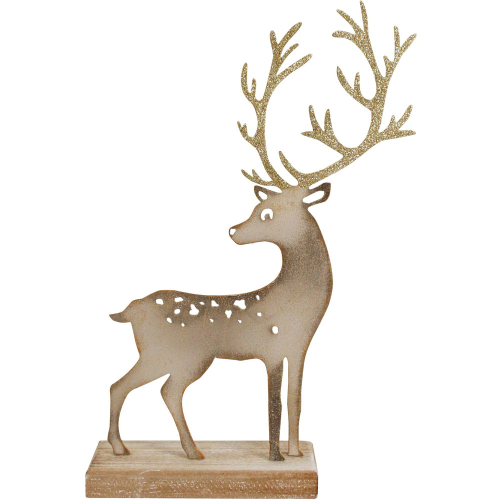 LVD MDF Xmas Reindeer Small Home/Living Room/Tabletop Xmas Decor 17x27cm (2 Pack) — image 2