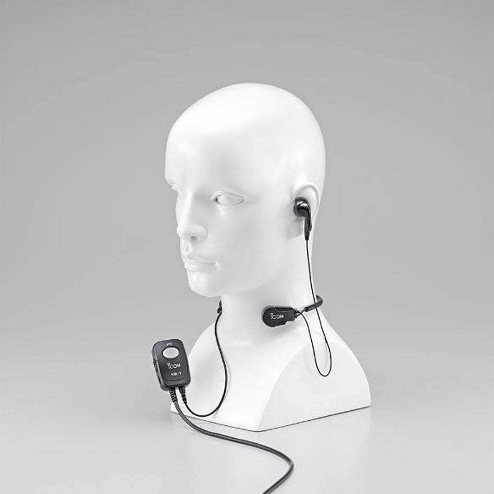 Icom HS97 Compact Earphone w/ Throat Microphone for VS-1/1L/1SL VOX Unit Black — image 2