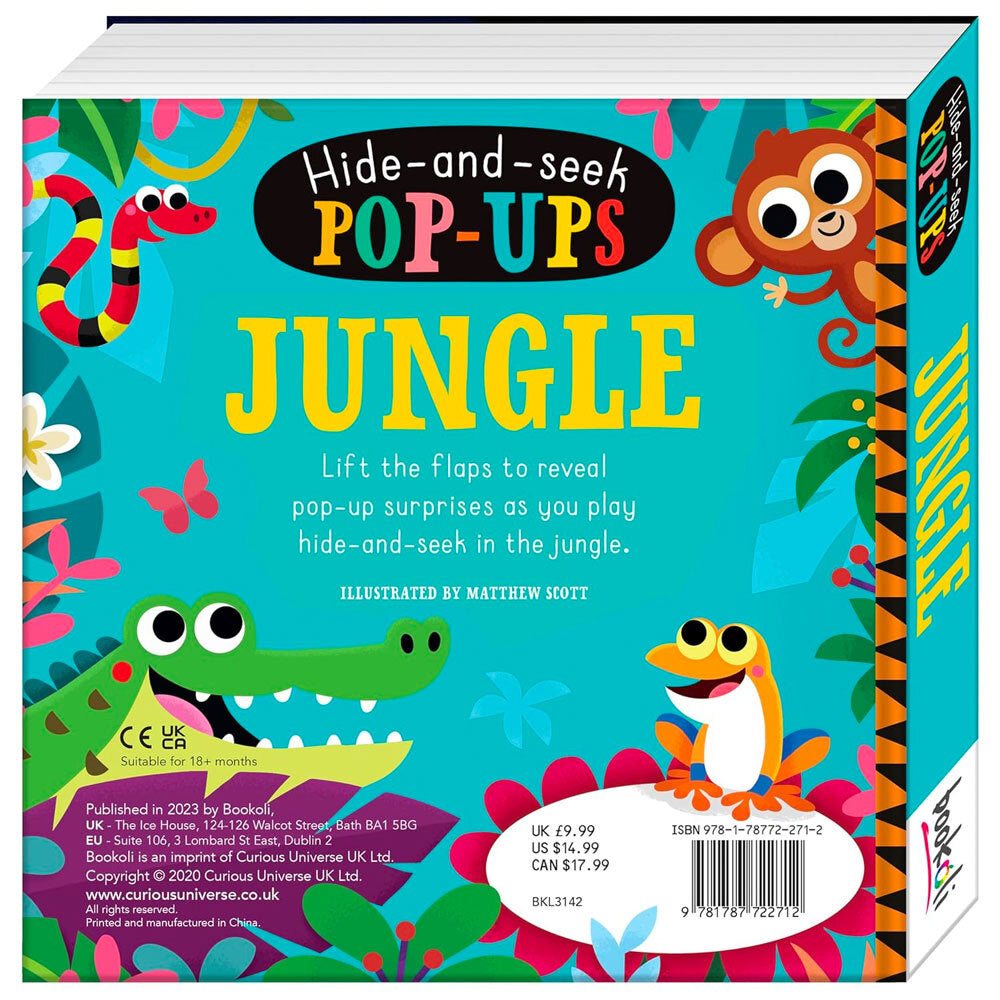 Bookoli Hide & Seek Surprise Pop-Up: Jungle Kids/Childrens Reading Book 1+ — image 2