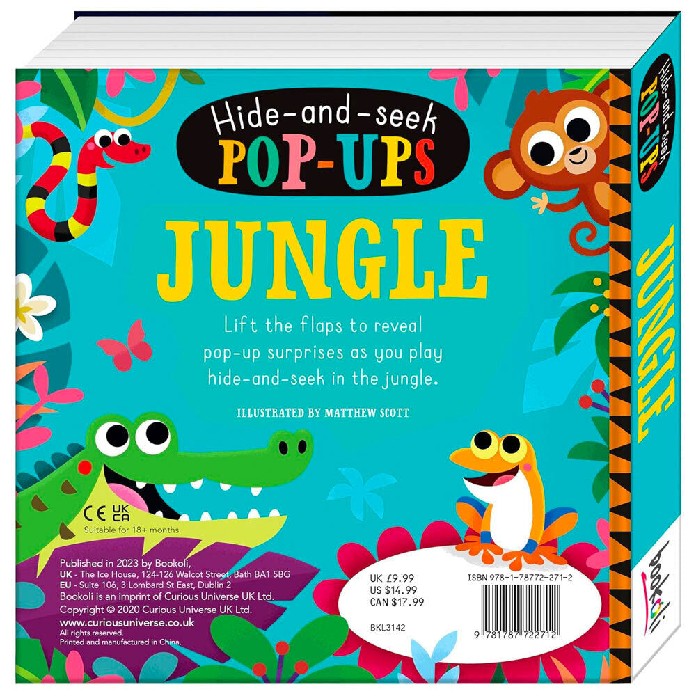 Bookoli Hide & Seek Surprise Pop-Up: Jungle Kids/Childrens Reading Book 1+ (2 Pack) — image 2
