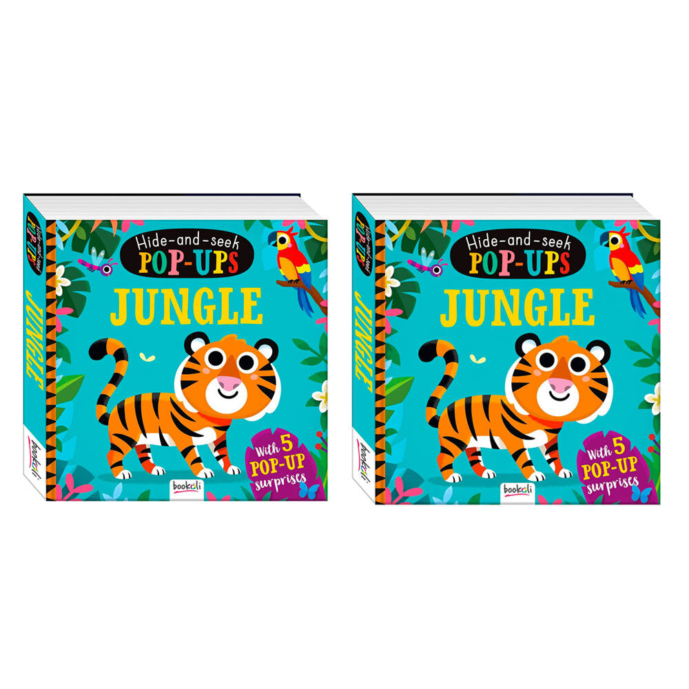Bookoli Hide & Seek Surprise Pop-Up: Jungle Kids/Childrens Reading Book 1+ (2 Pack)