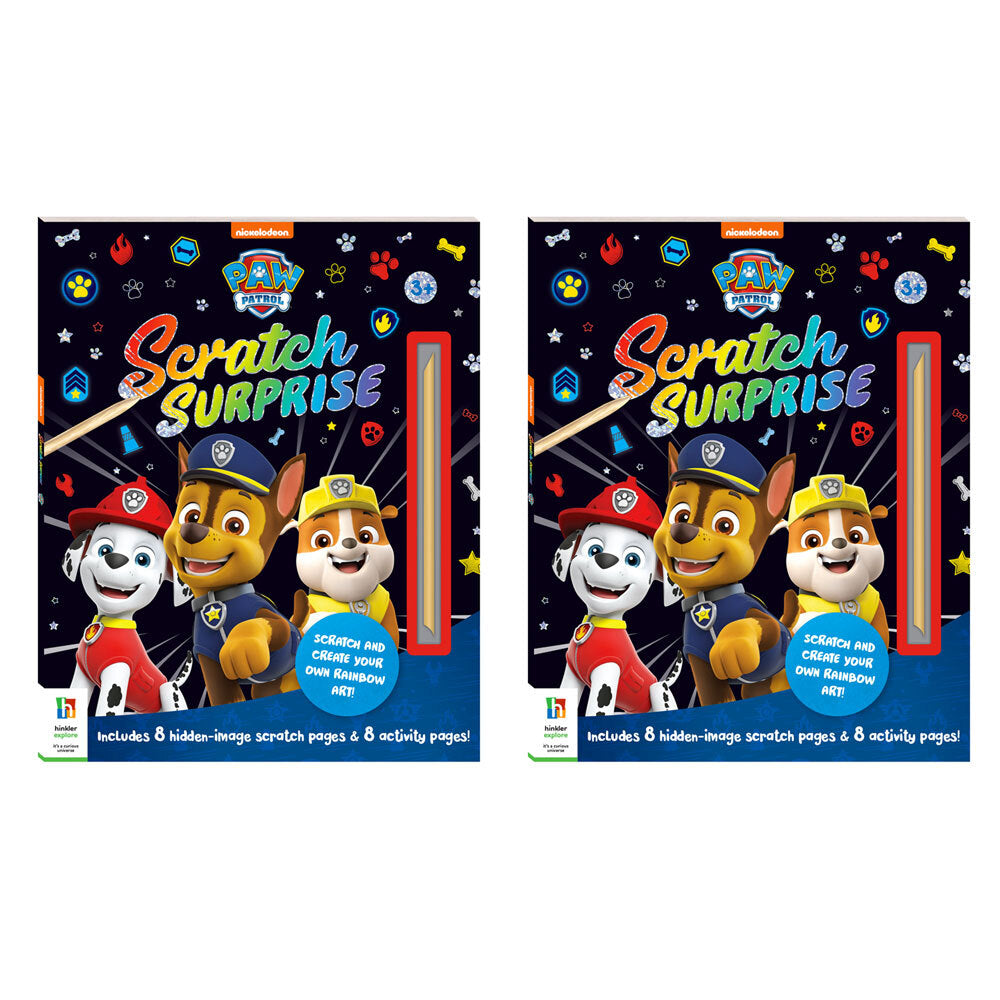 Kaleidoscope Scratch Surprise Paw Patrol Art Activity Childrens/Kids Book 3+ (2 Pack)