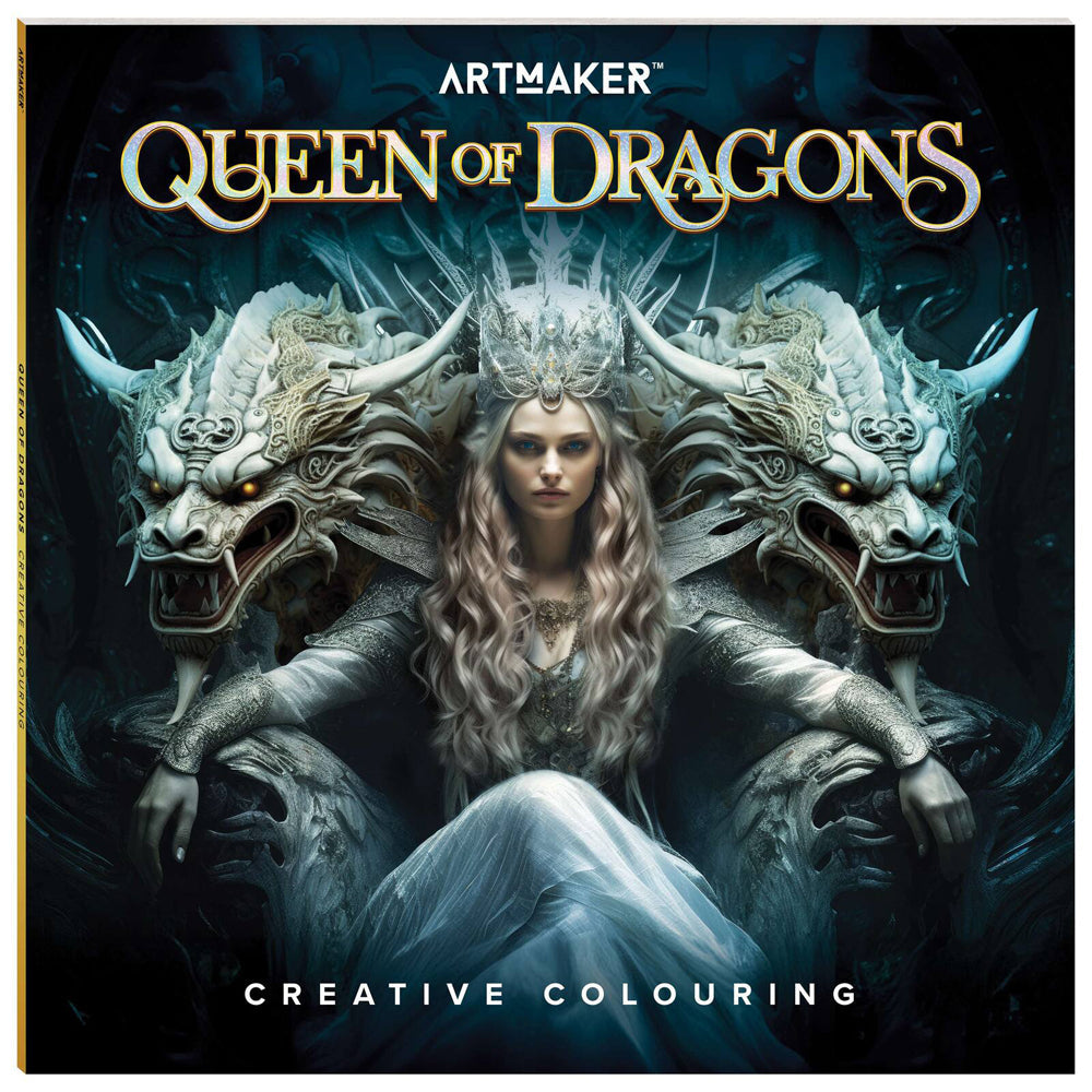 Art Maker Creative Colouring Book Queen of Dragons Educational Art 29x29cm