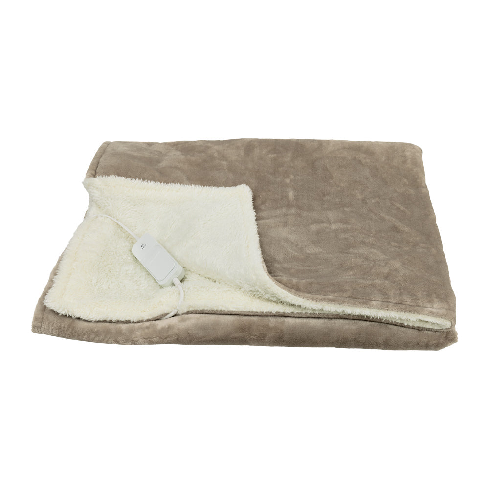Homedics Indoor Soft Heated Blanket Winter Warming Throw Rug Cream 130x180cm — image 2