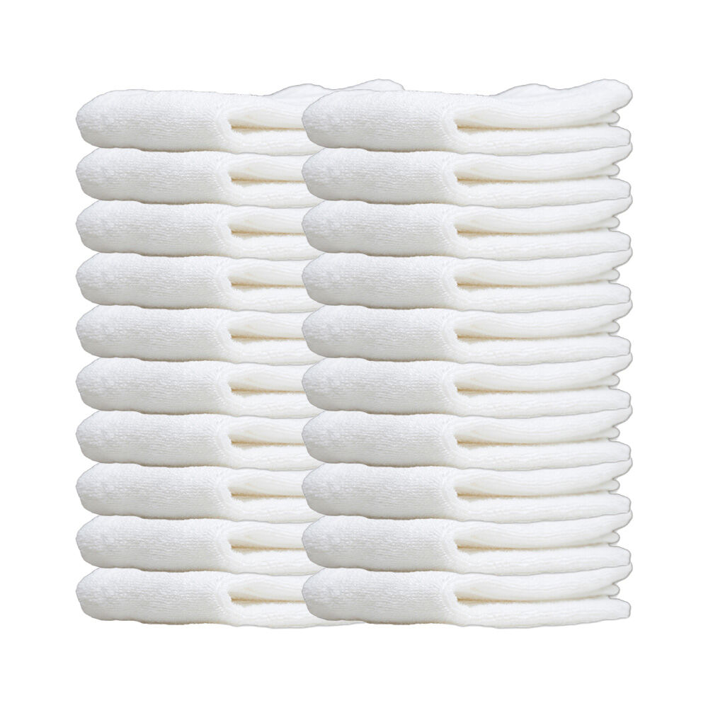 Jason Commercial White J-Dry Luxe Hand Towel Drying Bathroom Cloth 45x65cm (20 Pack)