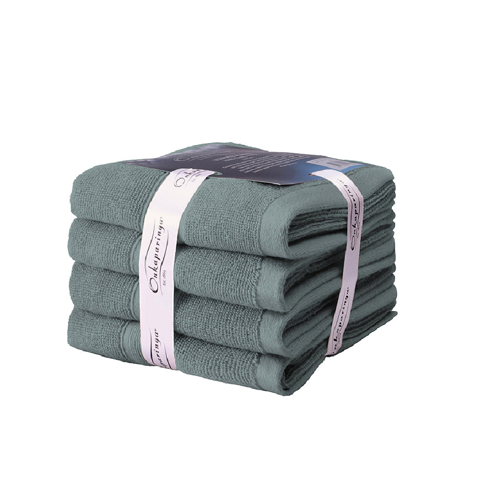 Onkaparinga Ultimate Alanya Turkish Cotton Hand Towel 550Gsm Highly Absorbant Slate (4 Pack) — image 2
