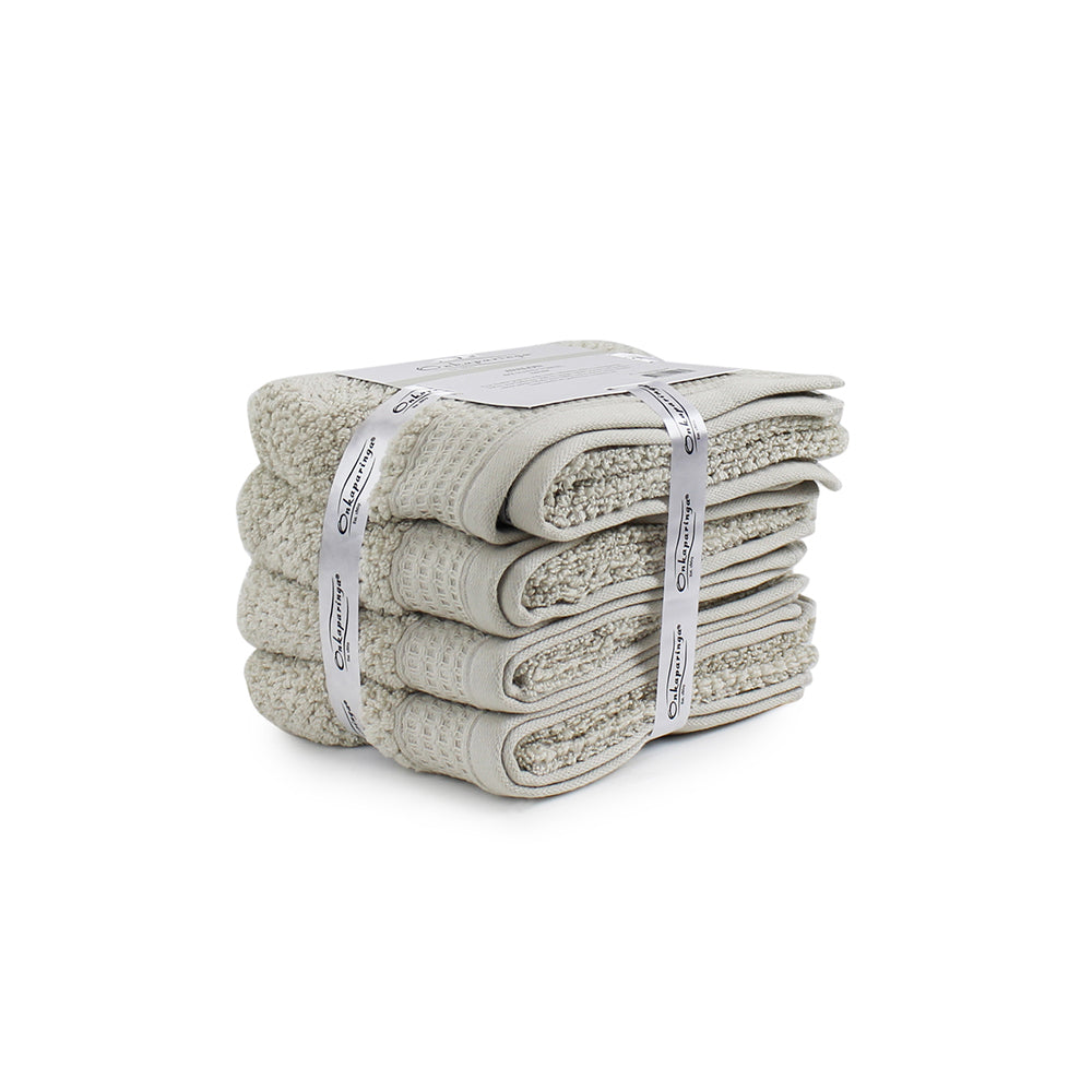 Onkaparinga 45x65cm Cotton Avalon Bathroom Hand Towels Set 550GSM Soft Sand (4 Pieces) — image 2