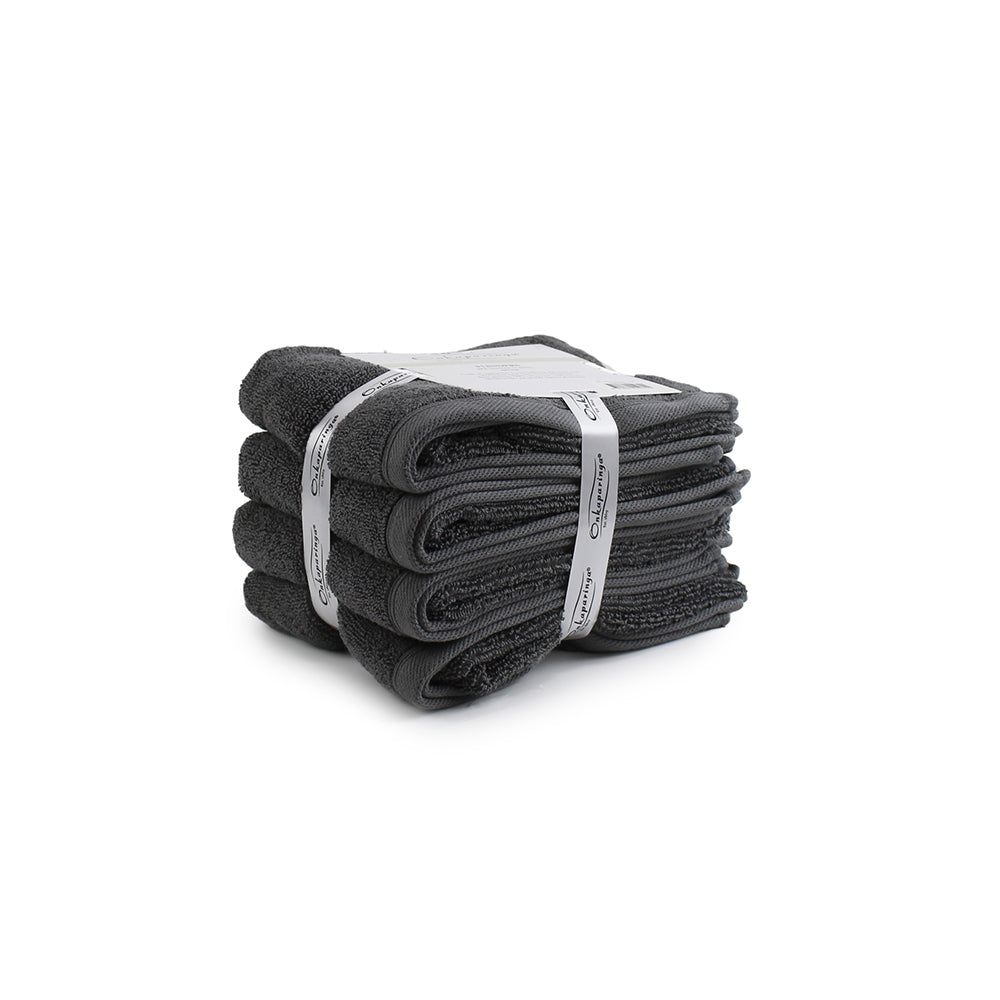 Onkaparinga 45x65cm Cotton Flinders Bathroom Hand Towels 600GSM Charcoal (4 Pieces) — image 2