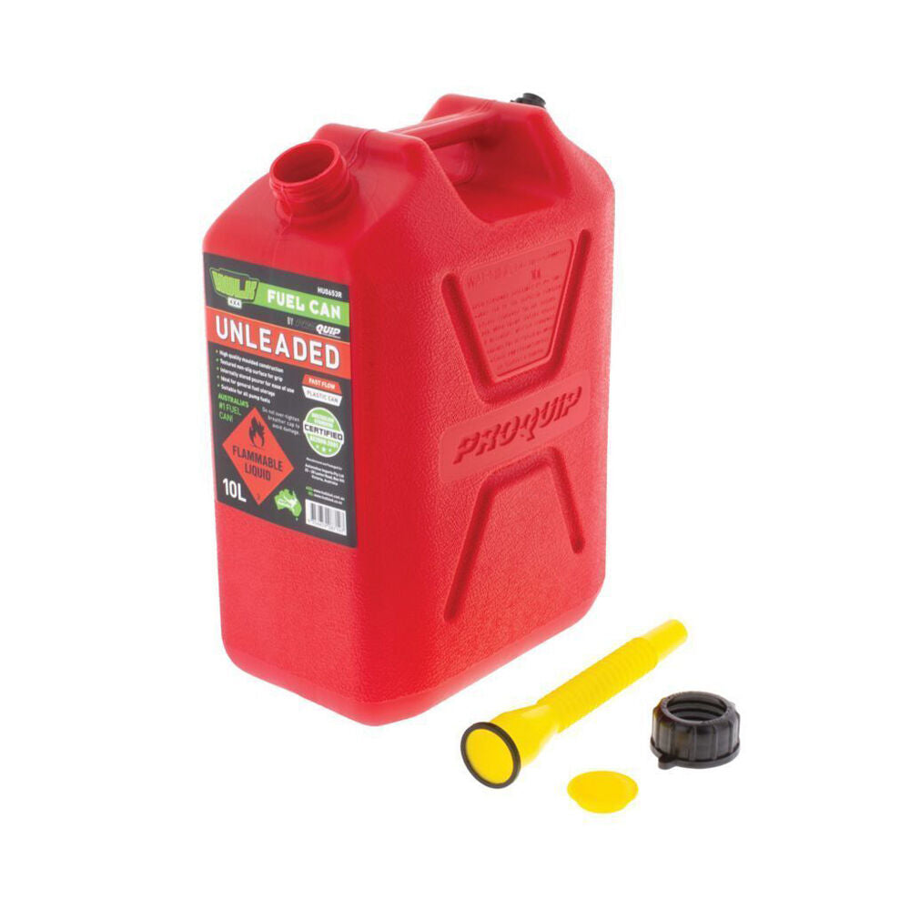 Hulk 10L Red Fast Flow Plastic Unleaded Jerry Fuel Storage Can — image 2
