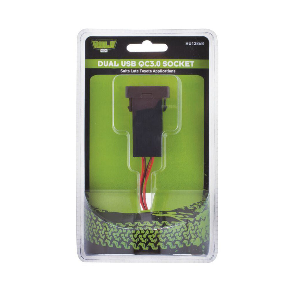 Hulk Blue Illumination Toyota Late Dual Vehicle QC3 USB Socket 12V — image 6