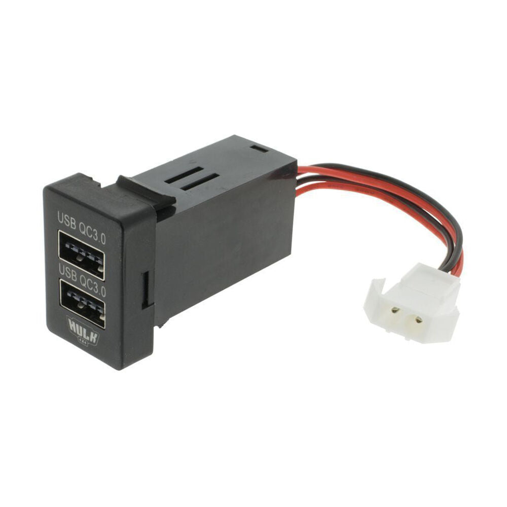 Hulk Blue Illumination Toyota Late Dual Vehicle QC3 USB Socket 12V — image 3