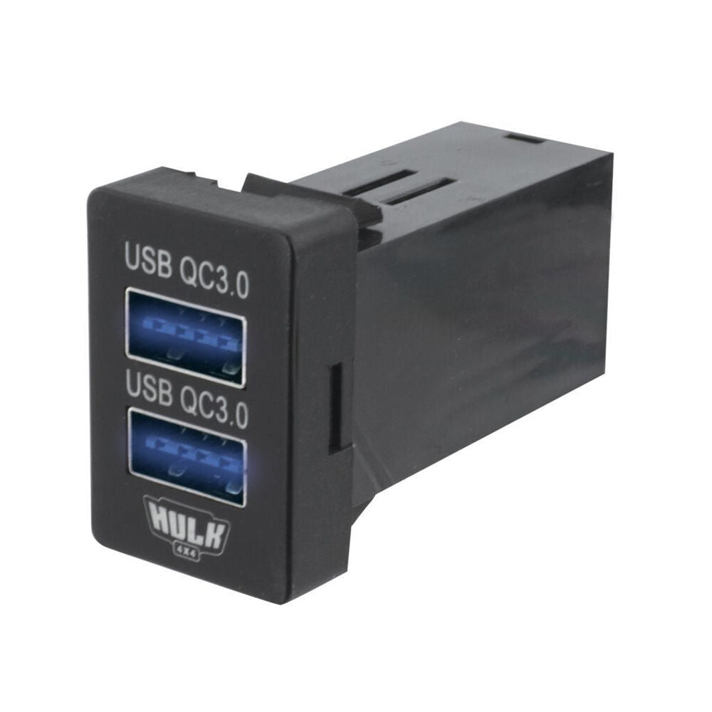 Hulk Blue Illumination Toyota Late Dual Vehicle QC3 USB Socket 12V — image 2