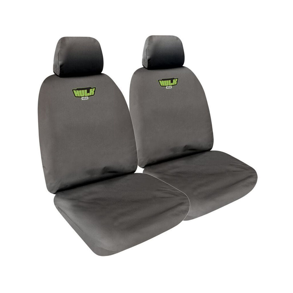 Hulk Grey Toyota HiLux 2015-On Waterproof Front Vehicle Seat Covers
