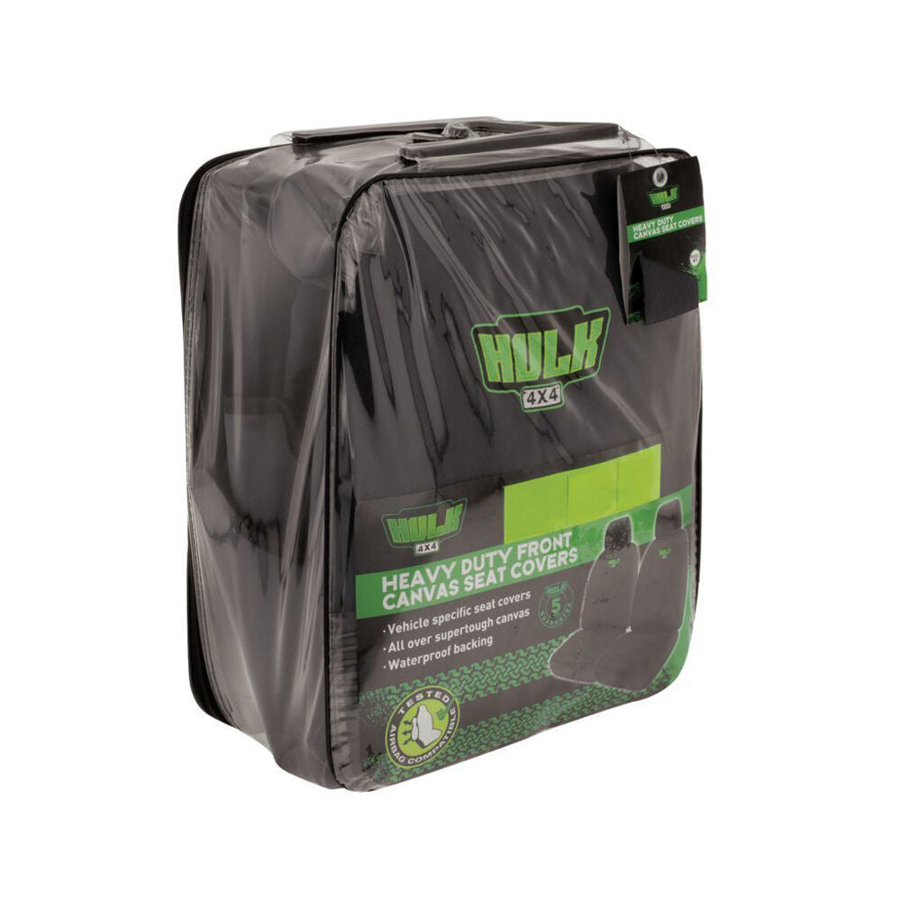 Hulk Grey Toyota HiLux 2015-On Waterproof Front Vehicle Seat Covers — image 4