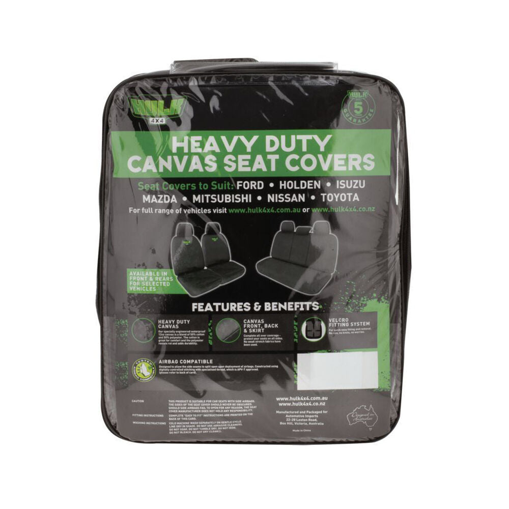 Hulk Grey Toyota HiLux 2015-On Waterproof Front Vehicle Seat Covers — image 6