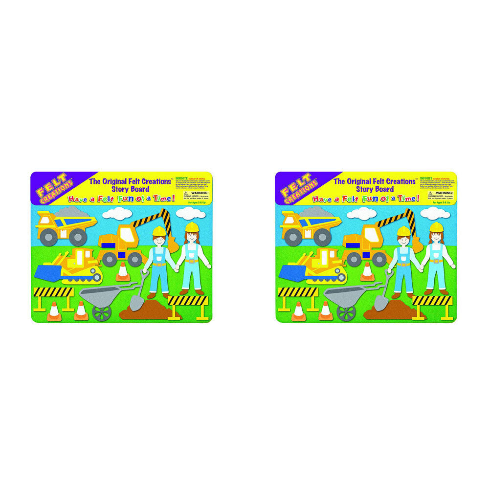 Felt Creations Construction Kids/Children Fabric Art Kit Activity Craft 3y+ (2 Pack)