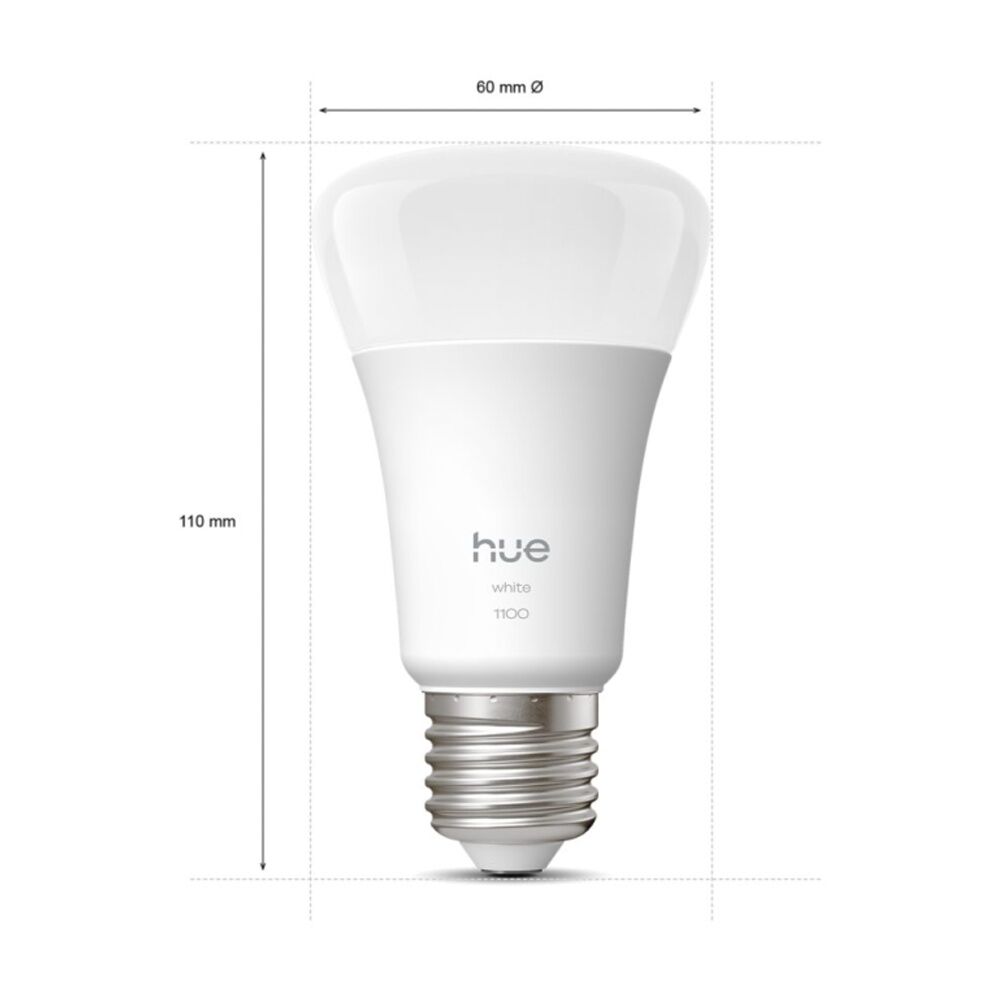 Philips Hue 9.5W A60 V2 Smart LED Warm White Lightbulb E27 (2 Pack) — image 4