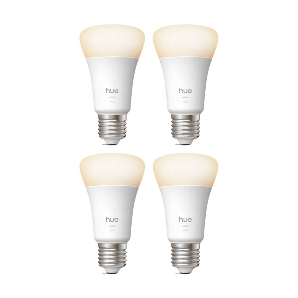 Philips Hue 9.5W A60 V2 Smart LED Warm White Lightbulb E27 (4 Pack)