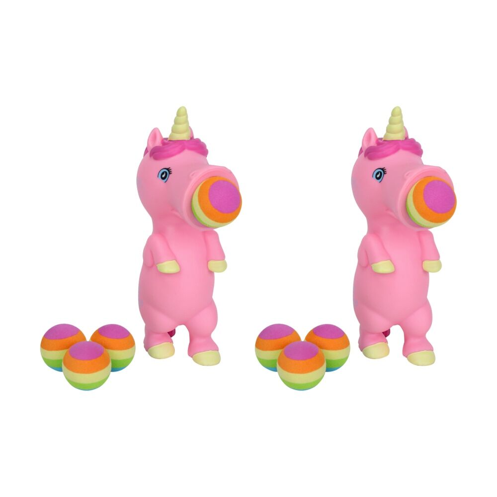Hog Wild Unicorn Pink Popper Soft Foam Ball Shooter Indoor/Outdoor Fun Toy (2 Pack)