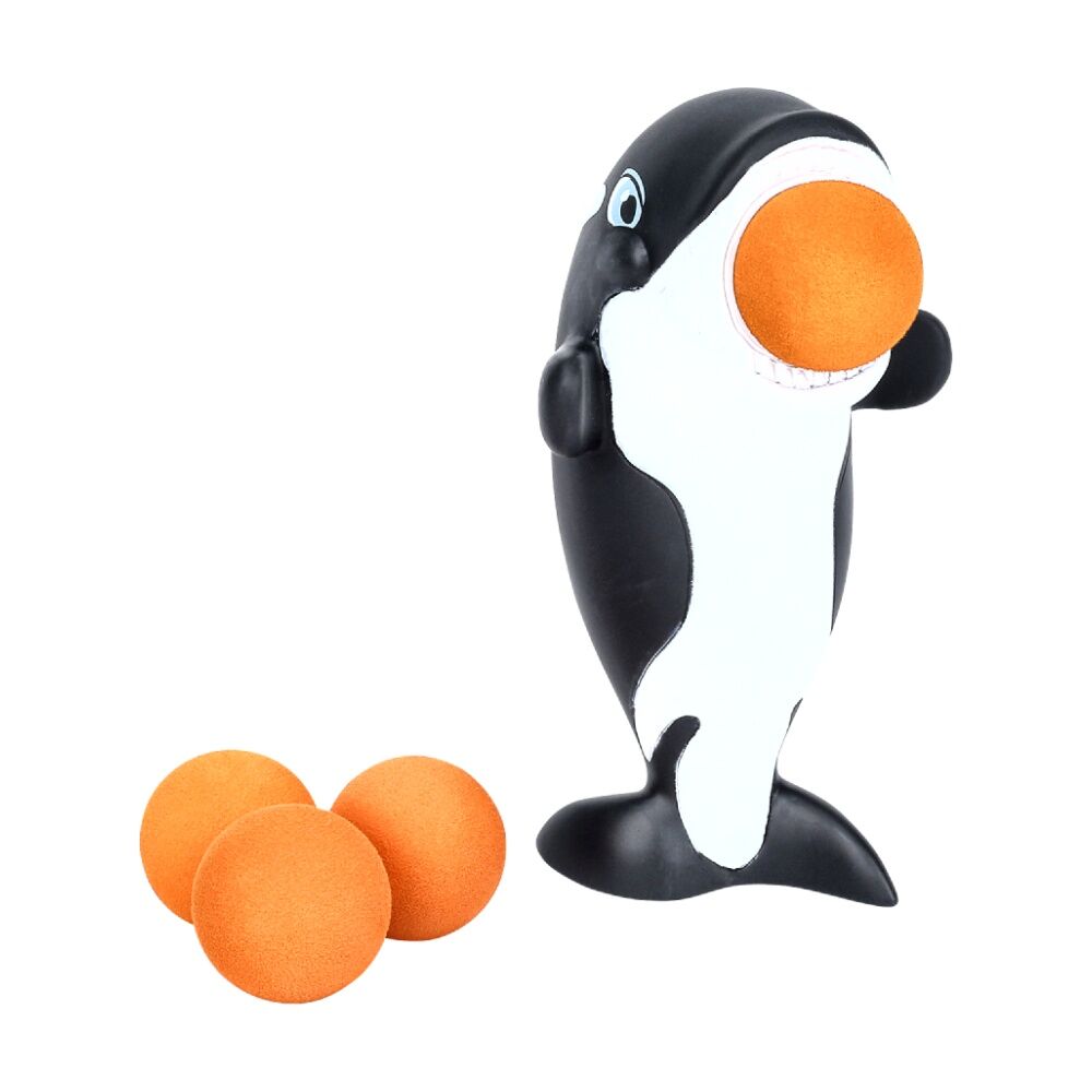 Hog Wild Orca Whale Popper Ball Shooter Soft Foam Indoor/Outdoor Fun Toy