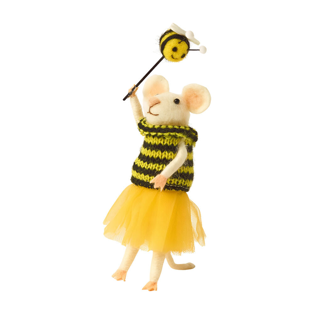 Pilbeam Living Figurine Tabitha Felt Mouse Handmade Home/Office Decoration