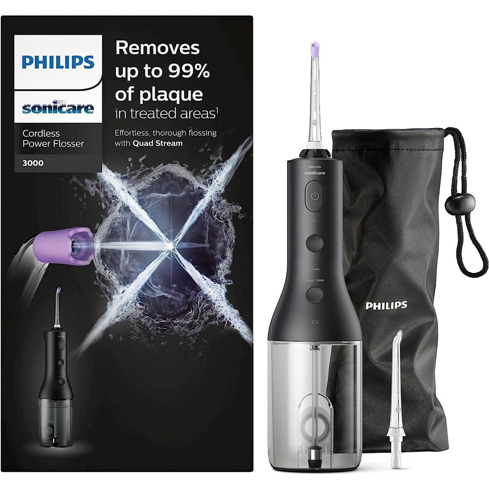 Philips HX3826/33 Sonicare Cordless Power Flosser Portable Dental Cleaner Black