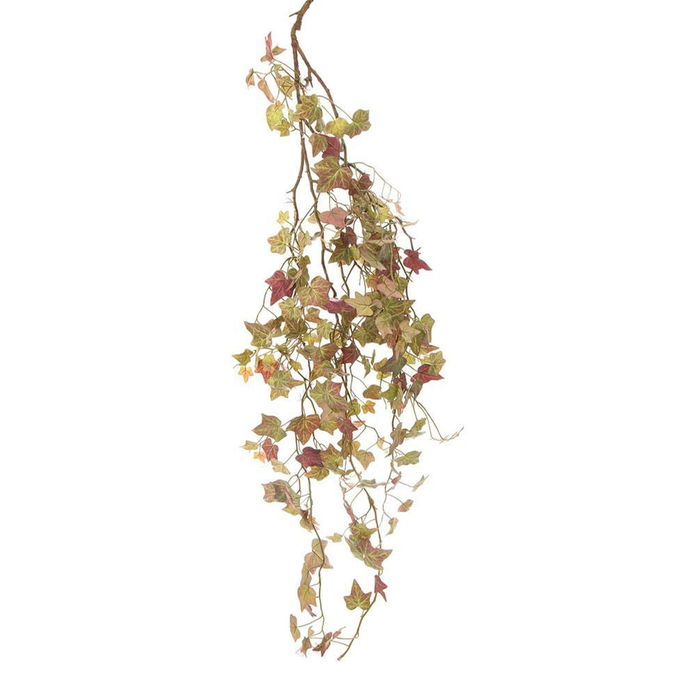 Belle Ivy Leaf Bush 1.3m Plastic/Artificial Plant Home Decor Green/Brown