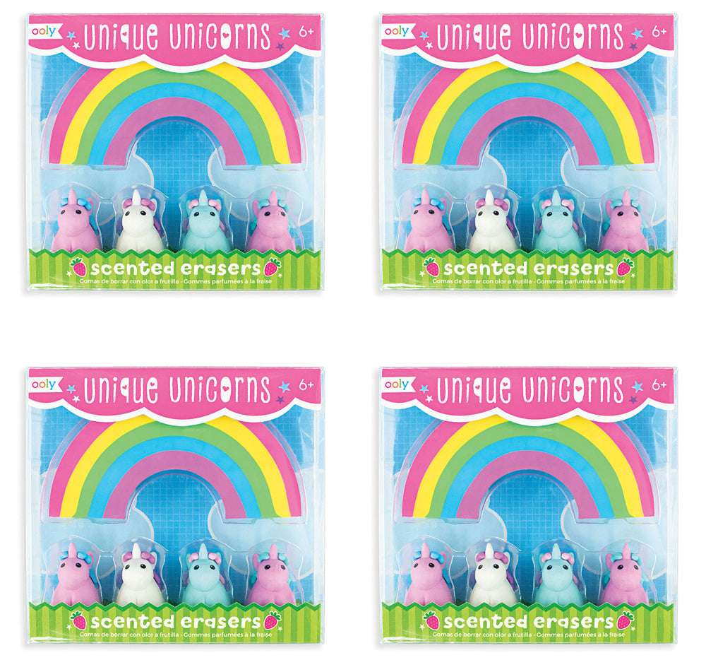 Ooly 5pc Ooly Scented Unique Unicorns/Rainbow Eraser Art Stationery Set Kids 6y+ (4 Pack)
