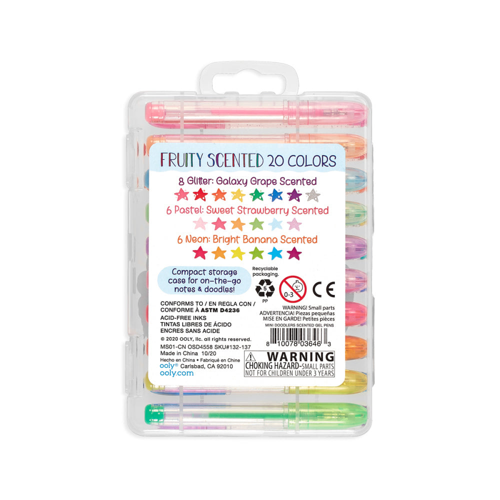 Ooly Fruit Scented Gel Pens Glitter/Pastel/Neon Writing Stationery 3y+ (20 Pieces) — image 2
