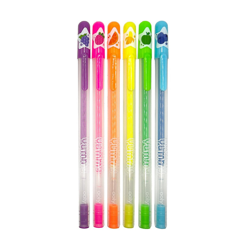 Ooly Yummy Yummy Scented Neon Gel Pens Writing/Drawing Stationery 3y+ (6 Pieces) — image 2