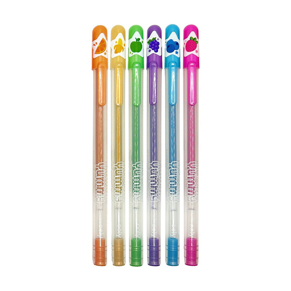 Ooly Yummy Scented Metallic Gel Pens Kids Writing/Drawing Stationery 3y+ (6 Pieces) — image 2