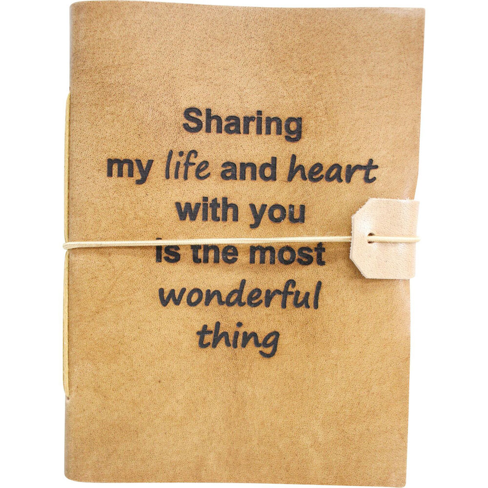 LVD 18x13cm Sharing My Life Leather Cover Paper Notebook Writing Journal