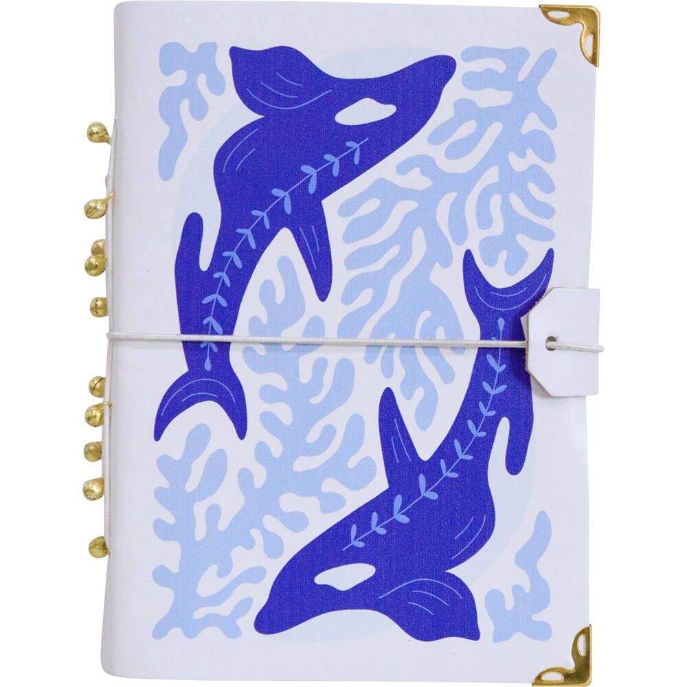 LVD Leather Notebook Writing Stationery Journal/Diary 18x13cm Blue Whale (2 Pack) — image 2