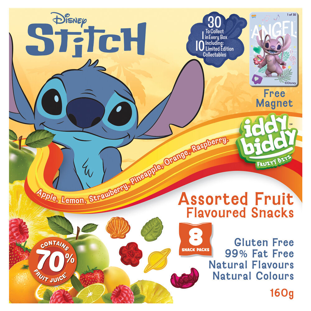 Iddy Biddy Lilo & Stitch 160g Assorted Fruit Flavoured Snacks Confectionery (6 Pack) — image 10