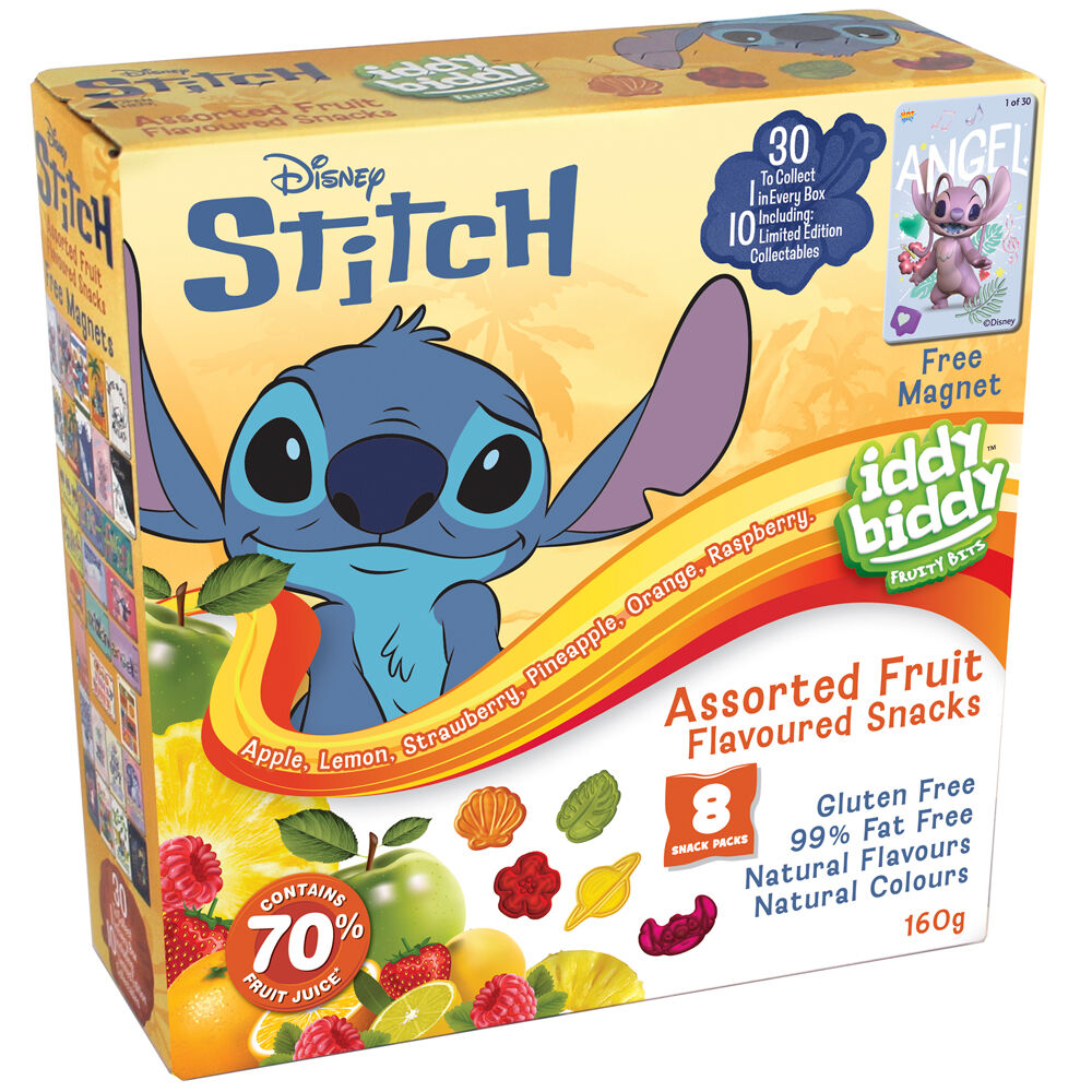 Iddy Biddy Lilo & Stitch 160g Assorted Fruit Flavoured Snacks Confectionery