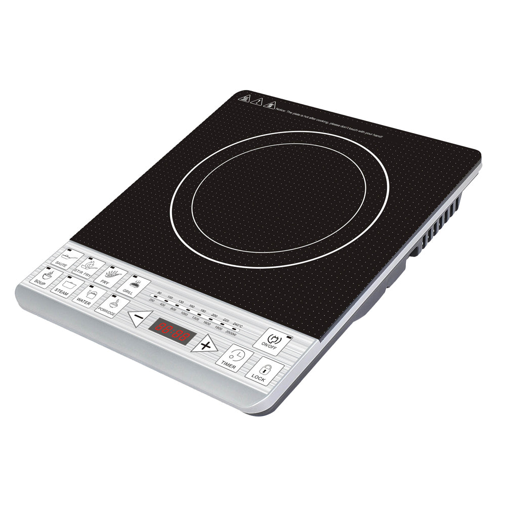 Healthy Choice 2000W Electric Portable Induction Cooktop Cooker LED Display Black