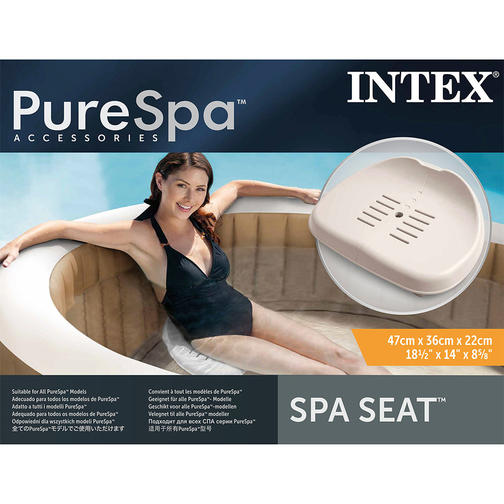Intex Removable 47cm Seat Accessory For PureSpa Outdoor Inflatable Hot Tub Cream — image 4