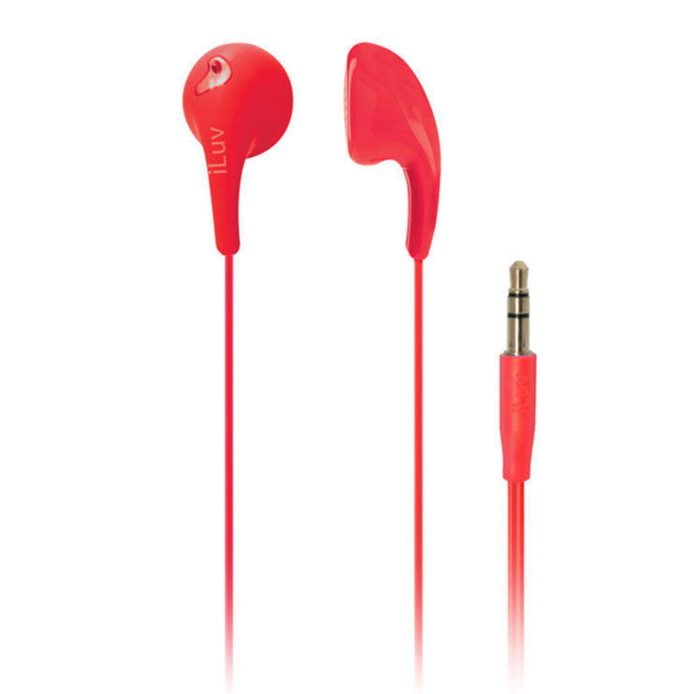 Iluv Red Bubble Gum 2 Earphones/Headphones In-Ear for iPhone/Android/iPod (2 Pack) — image 2